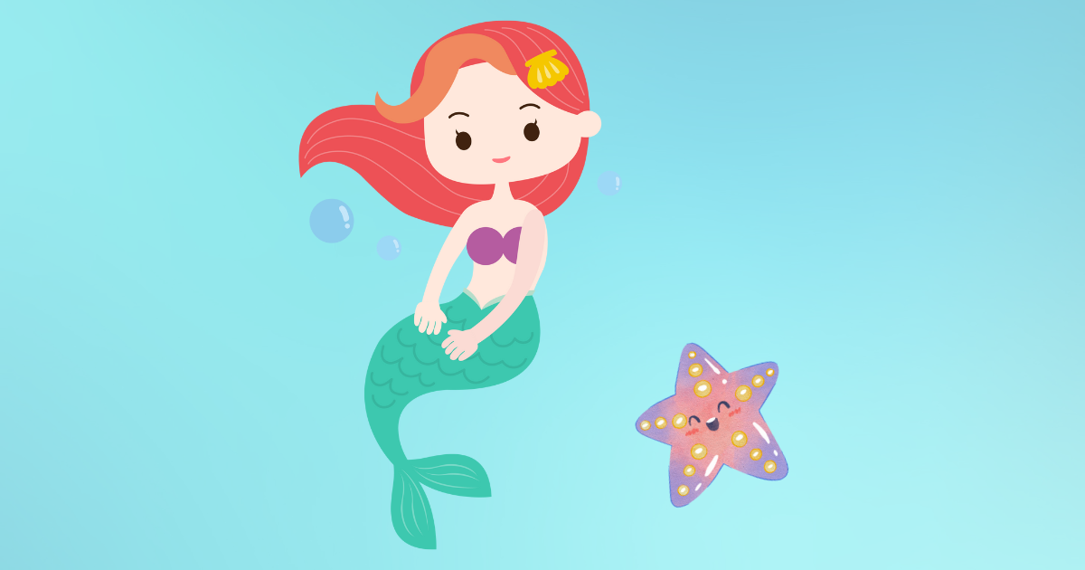 graphic of a mermaid