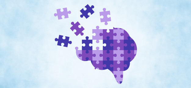 graphic of a brain and jigsaw puzzle pieces